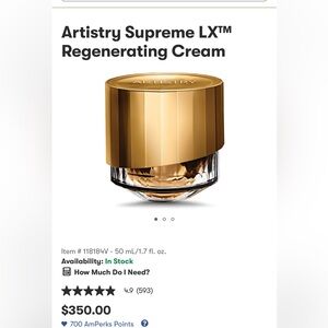Artistry Supreme LXTM Regenerating Cream